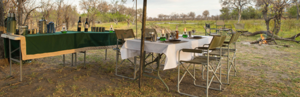 Bush Camp Dining Setup